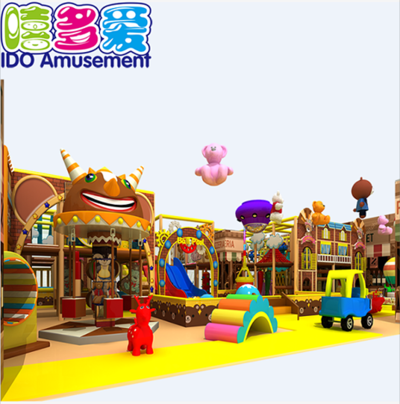 commercial colorful shopping mall children naughty castle indoor playground