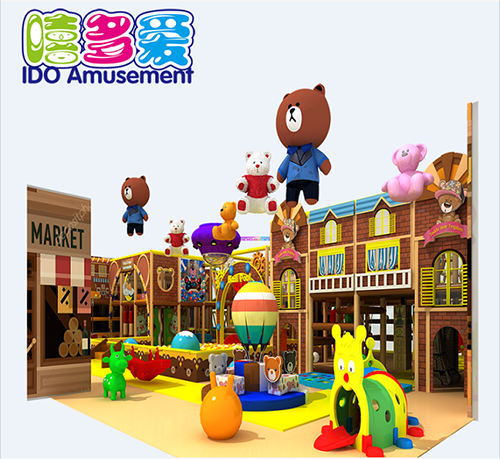 commercial colorful shopping mall children naughty castle indoor playground
